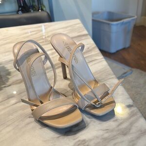 Dream Pairs Tan Heels Elegant Strappy Design